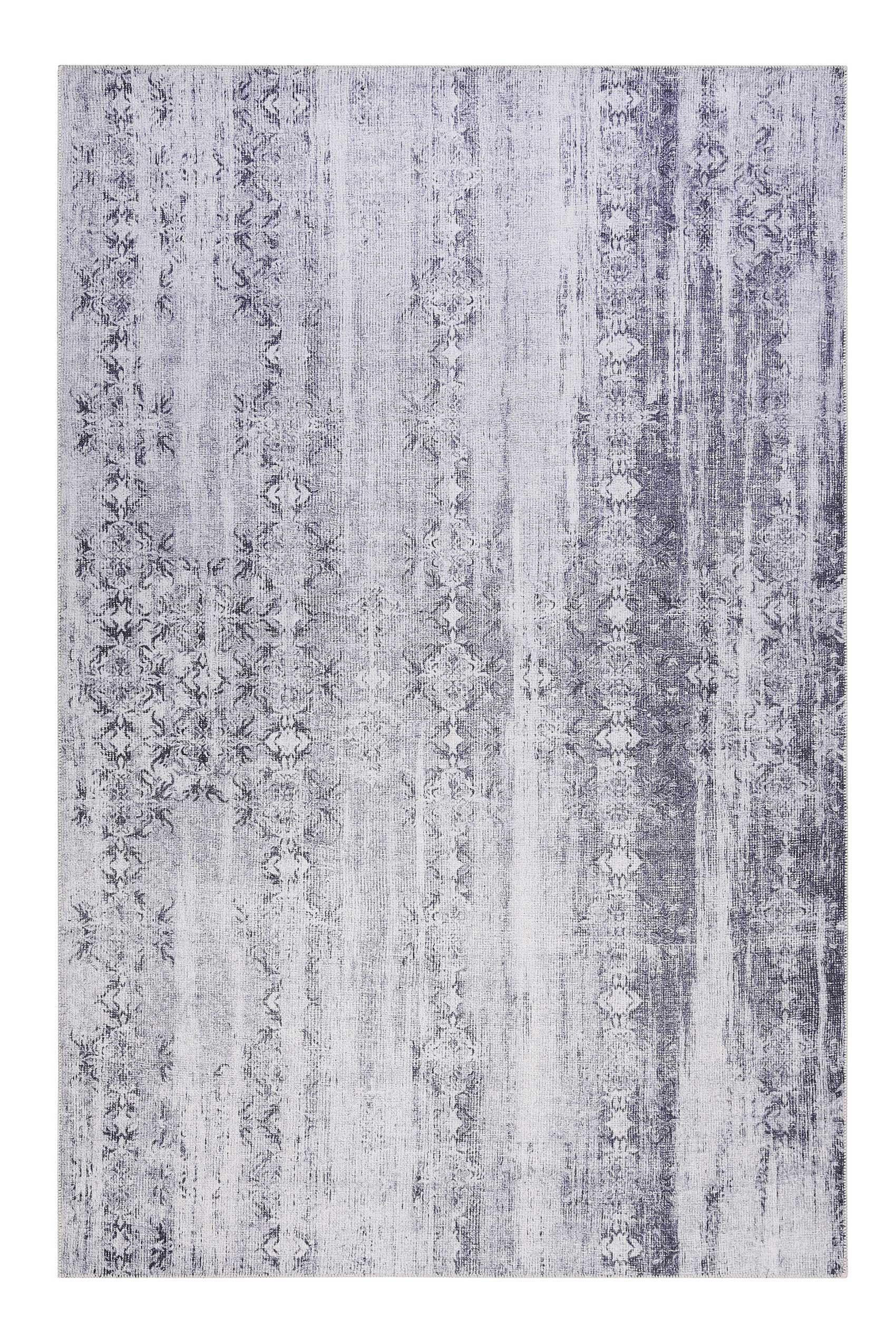 weconhome-vintage-teppich-alaska-grau-silber-maschinengewebter-kurzflor-oeko-tex image 1