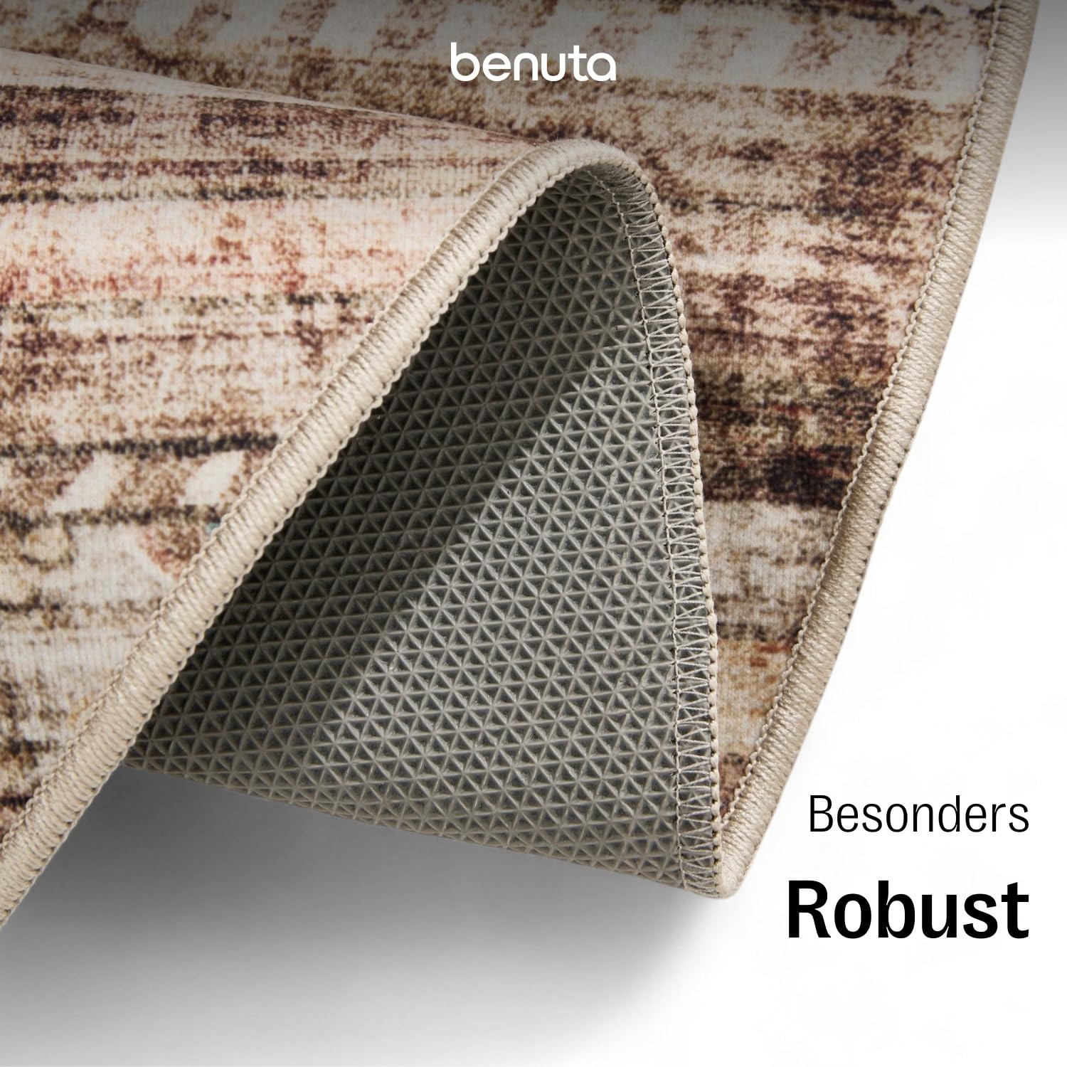 benuta-basic-waschbarer-teppich-george-braun-120-cm-rund-vintage-design-anti-rut image 3