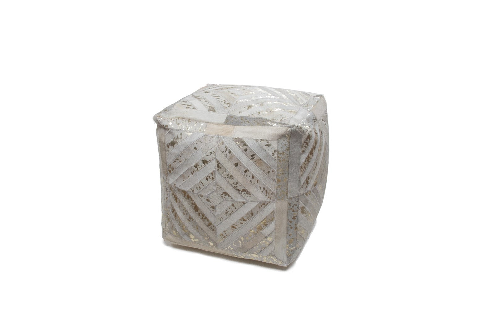 kayoom-spark-pouf-410-leder-sitzkissen-mit-rautenmuster image 1