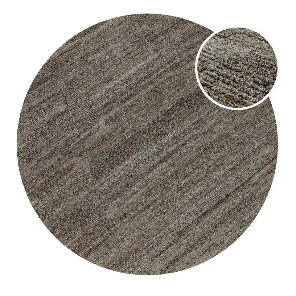 weconhome-kurzflor-teppich-rund-grau-braun-meliert-hamptons-eighteen image 1