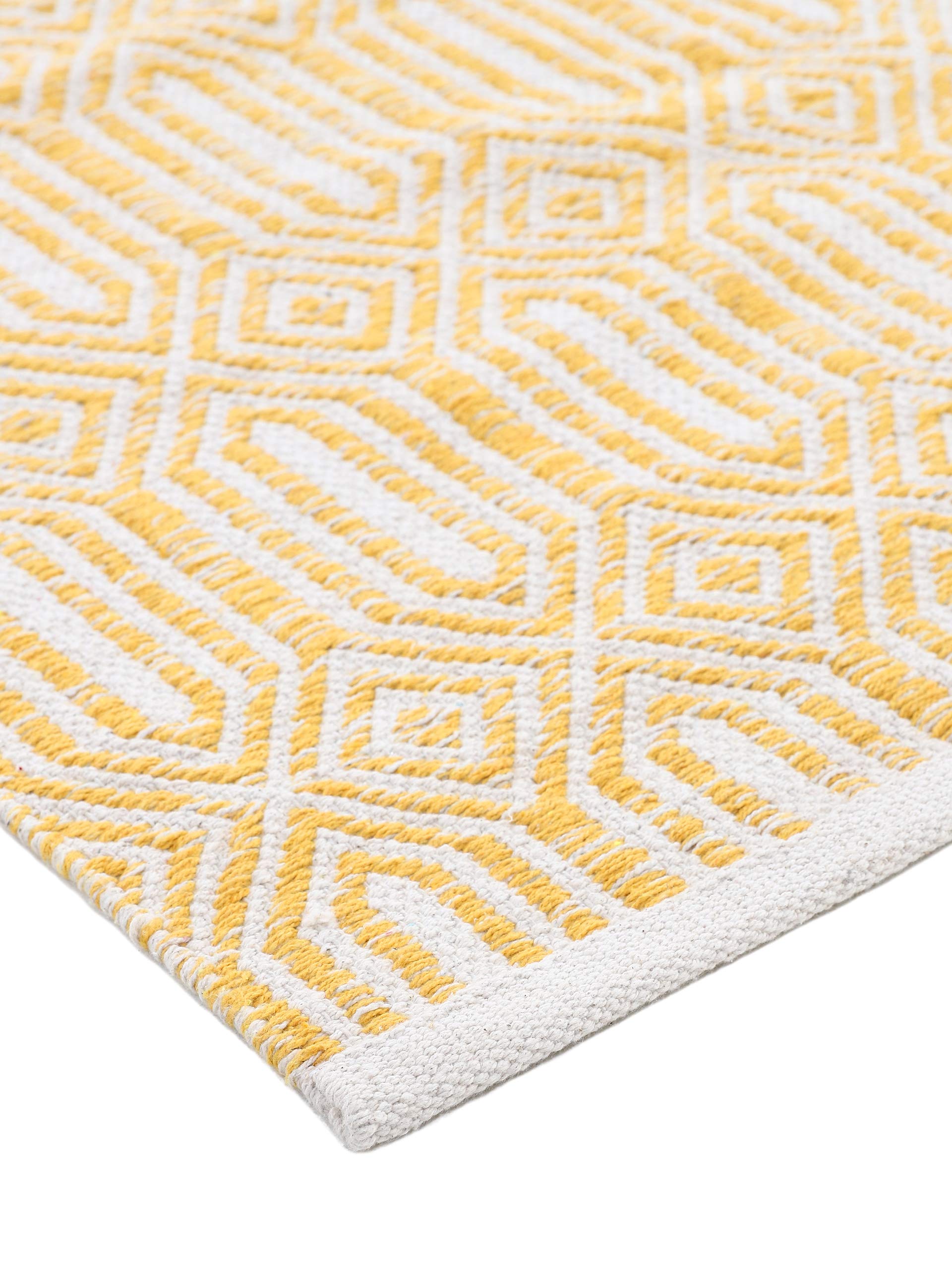 carpetfine-kelim-oregan-l-ufer-gelb-75x300-cm-flachgewebe-baumwolle image 4