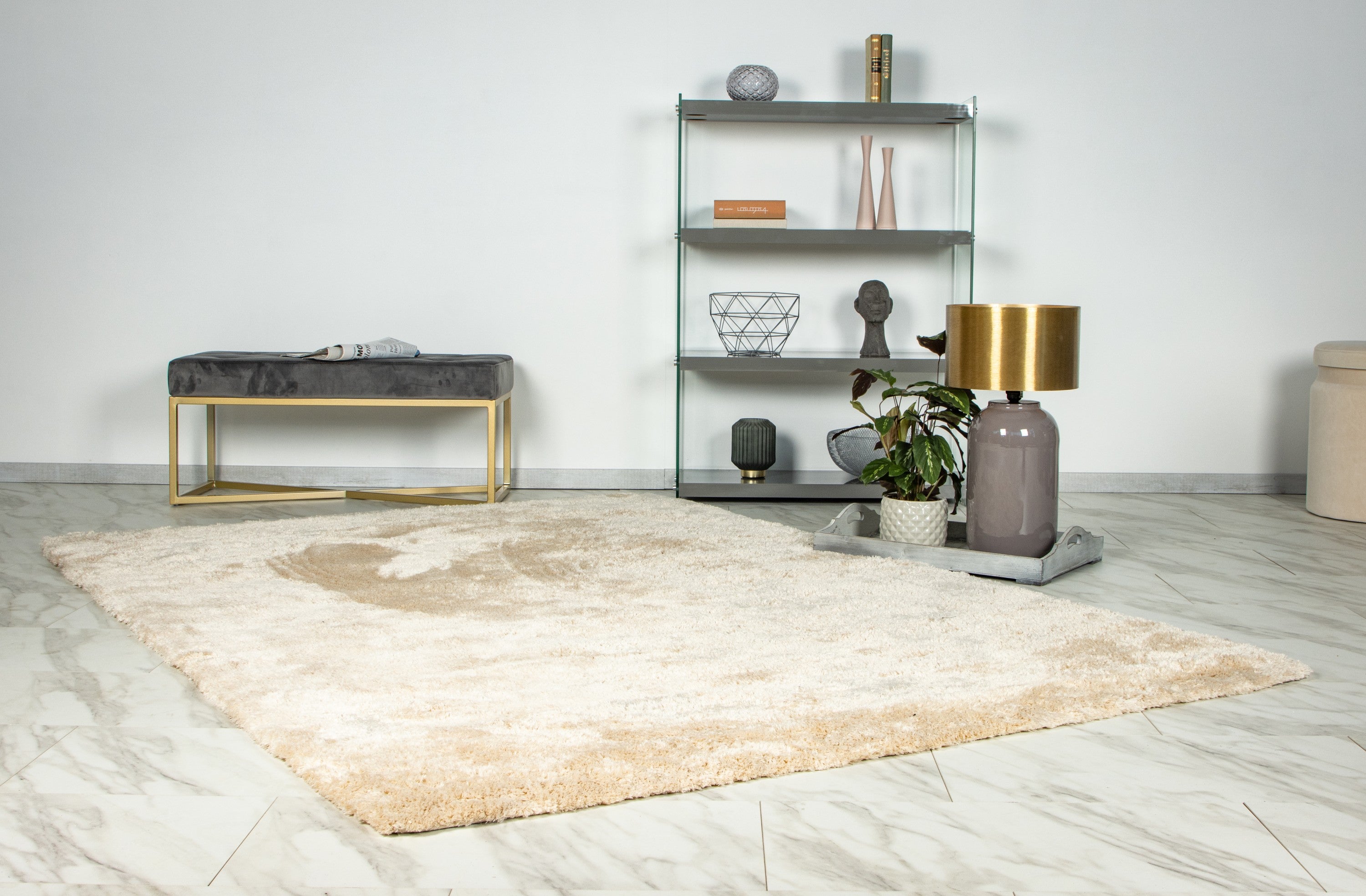 kayoom-cove-125-weicher-kurzflorteppich-in-beige-25-mm-florh-he image 3