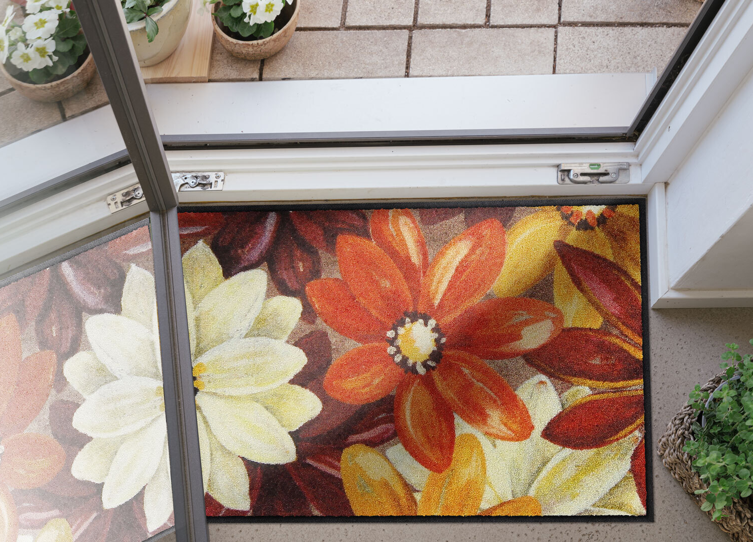 salonloewe-artsy-blossom-terra-eingangsmatte-50-x-75-cm-polyamid-rutschfest-wasc image 2